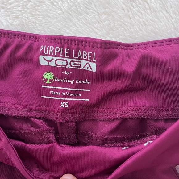 EUC Purple Label Yoga by Healing Hands Scrub Bottoms - Picture 3 of 6